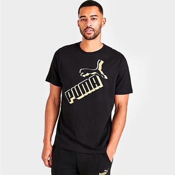 Puma Black and Gold Short Sleeve Tee - Picture 5 of 5